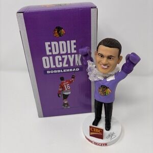 Chicago Blackhawks Eddie Olczyk Bobblehead 10/27/19 Hockey Fights Cancer SGA NIB